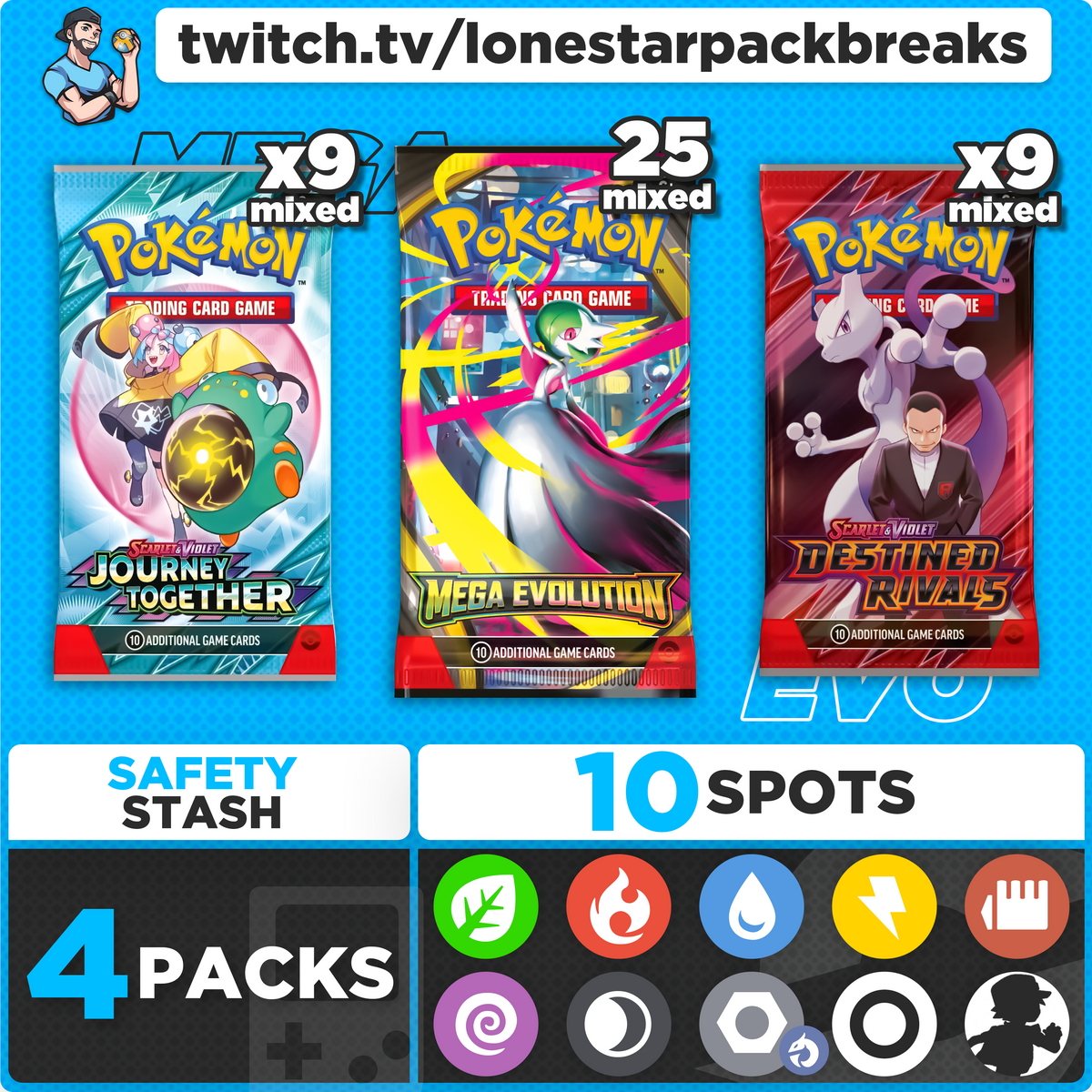 Break #5 Mega Evolution Mixer 10 type Wed Nov 5th 7PM CST