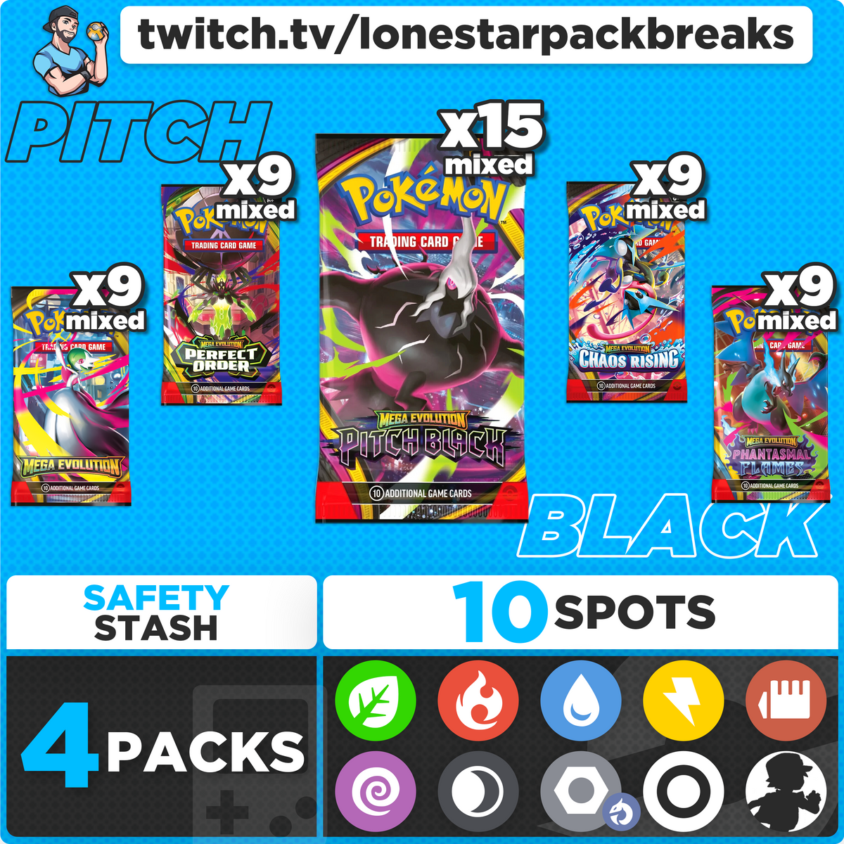 Break #4 Pitch Black Mixer 10 type Thurs Aug 6th 7PM CST