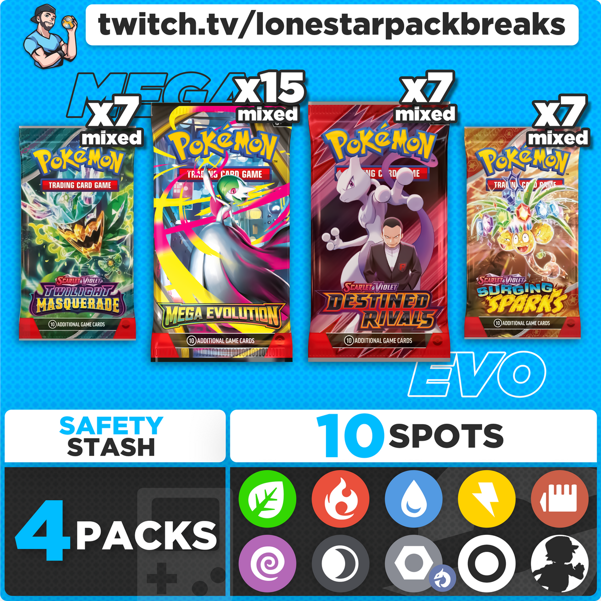 Break #5 Mega Evolution Mixer 10 type Thurs Oct 9th 7PM CST